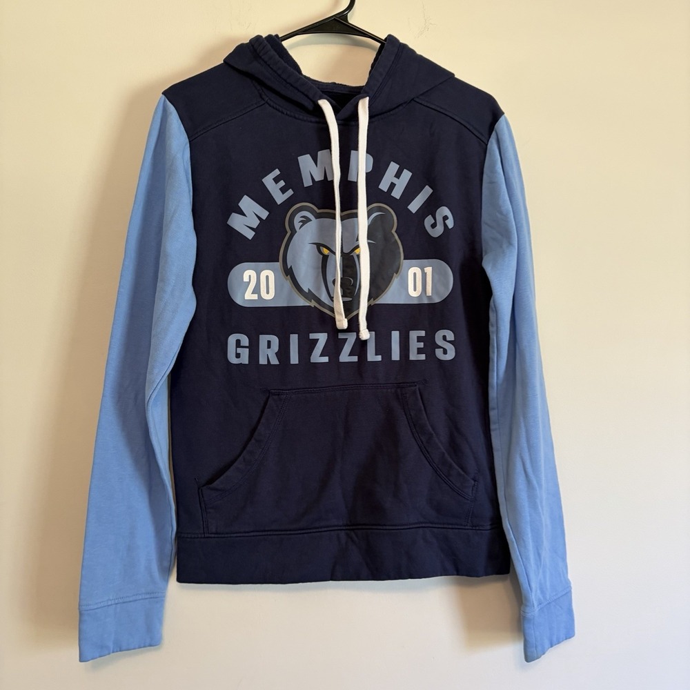Memphis Grizzlies Small Men's Blue Hoodie Basketball Sweatshirt Tennessee‎